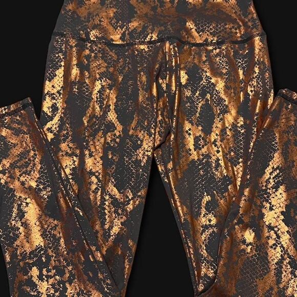 Zasuwa Pants - NWOT ZASUWA High Waist Stretch Snake Leggings Z008 Gray Copper Size L